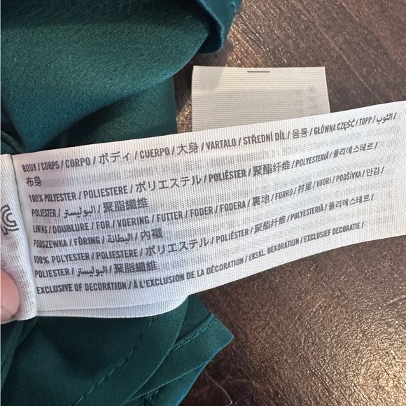 Abercrombie & Fitch Green Giselle Pleated Trapeze Halter Mini Dress Size MP - Picture 13 of 13